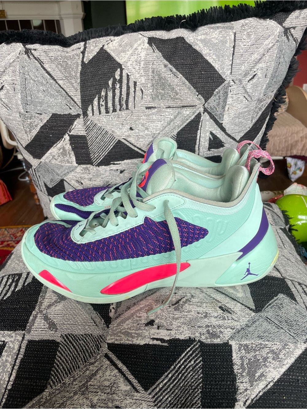 Jordan Luka 1 Mint, Purple & Hot Pink Low-Top Sneakers